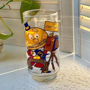 Mayor McCheese Glass // Vintage 1977 McDonaldland Action Series // Juice Glass // McDonald Collectible