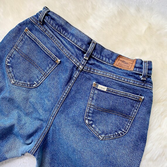 Vintage LL Bean Jeans // Medium Blue // Distresse… - image 4