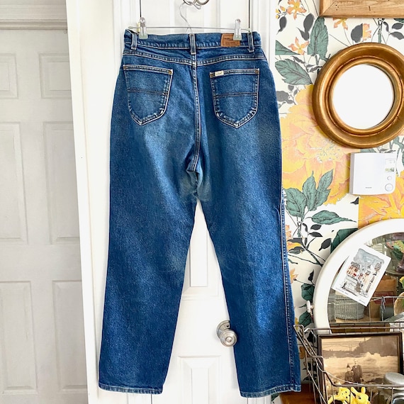 Vintage LL Bean Jeans // Medium Blue // Distresse… - image 3