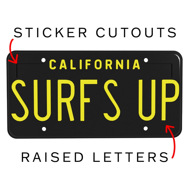 Replica California 1960s Black & Yellow Legacy License Plates Etsy