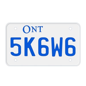 Replica Ontario Motorcycle License Plates image 3