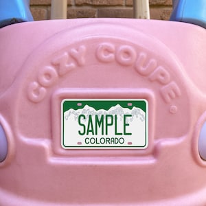 Colorado Cozy Coupe License Plate