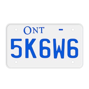 Placas de matrícula personalizadas para motocicletas de Ontario