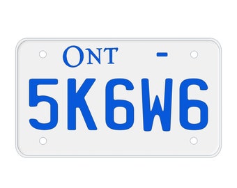 Plaques d'immatriculation de moto de l'Ontario personnalisées