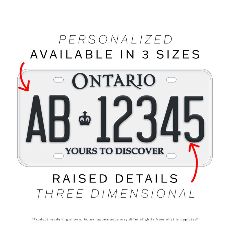 Réplique de plaques d'immatriculation de camion de l'Ontario image 1