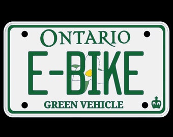 Ontario Green Vehicle E-Bike License Plates