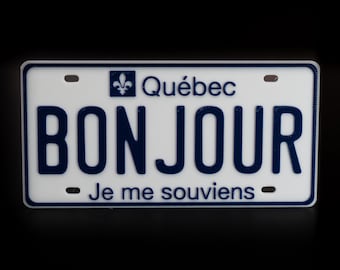 Réplique des plaques d’immatriculation du Québec