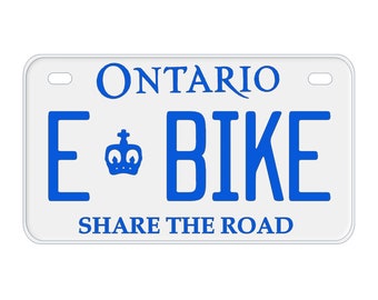 Ontario Share The Road E-Bike License Plates
