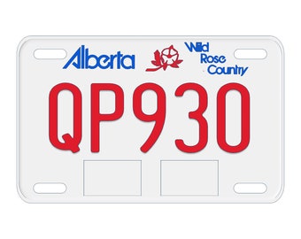 Replica Alberta Motorcycle License Plates