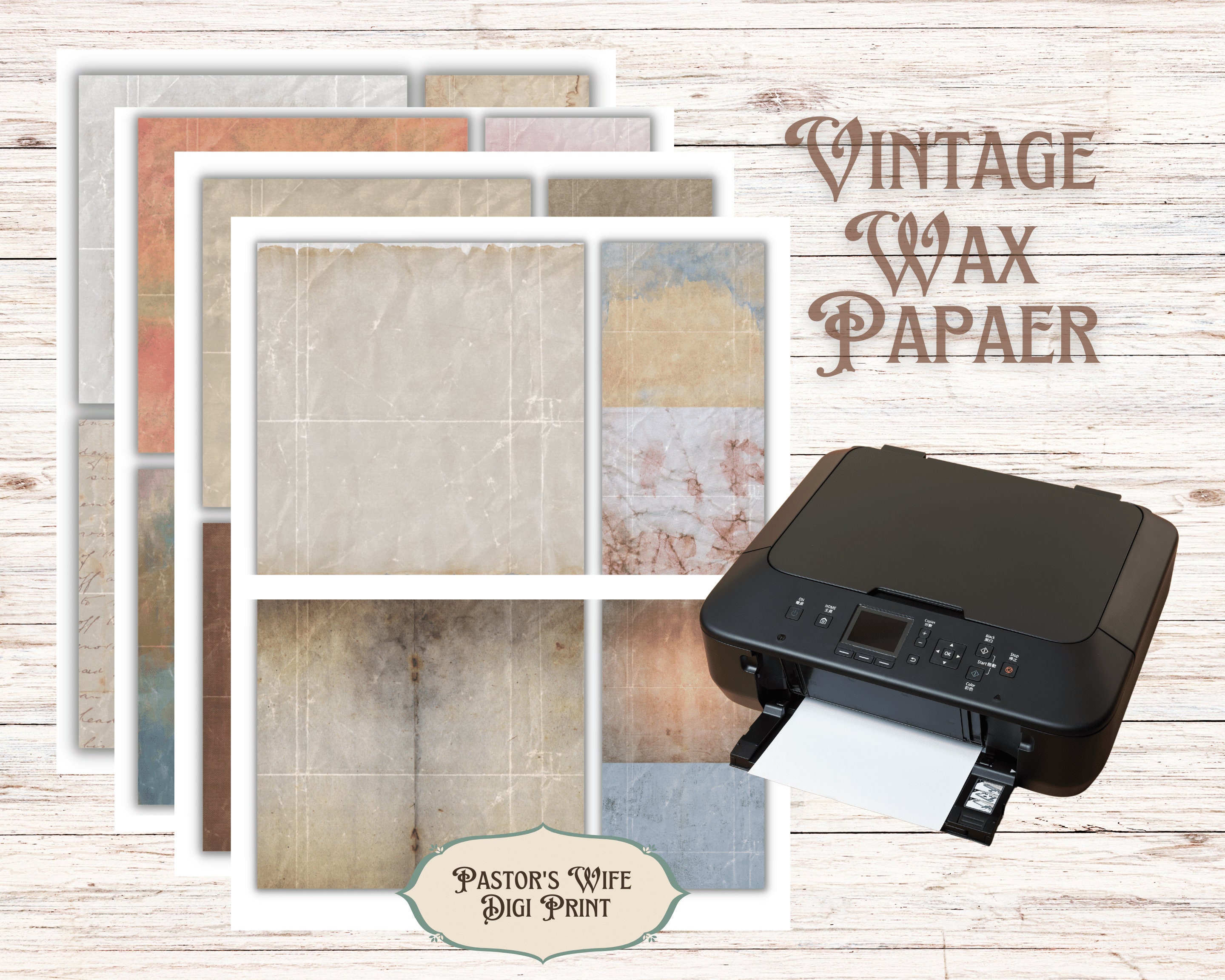 Parchment paper *P0056 (2 pieces) - retro, vintage, old magazine,  newspaper, postcard, stamp