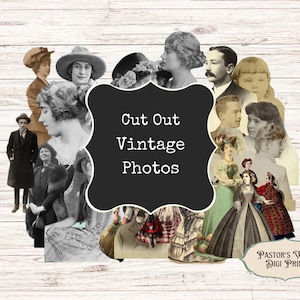Vintage People Photo Cutouts: Collage Ephemera (Digital Download)