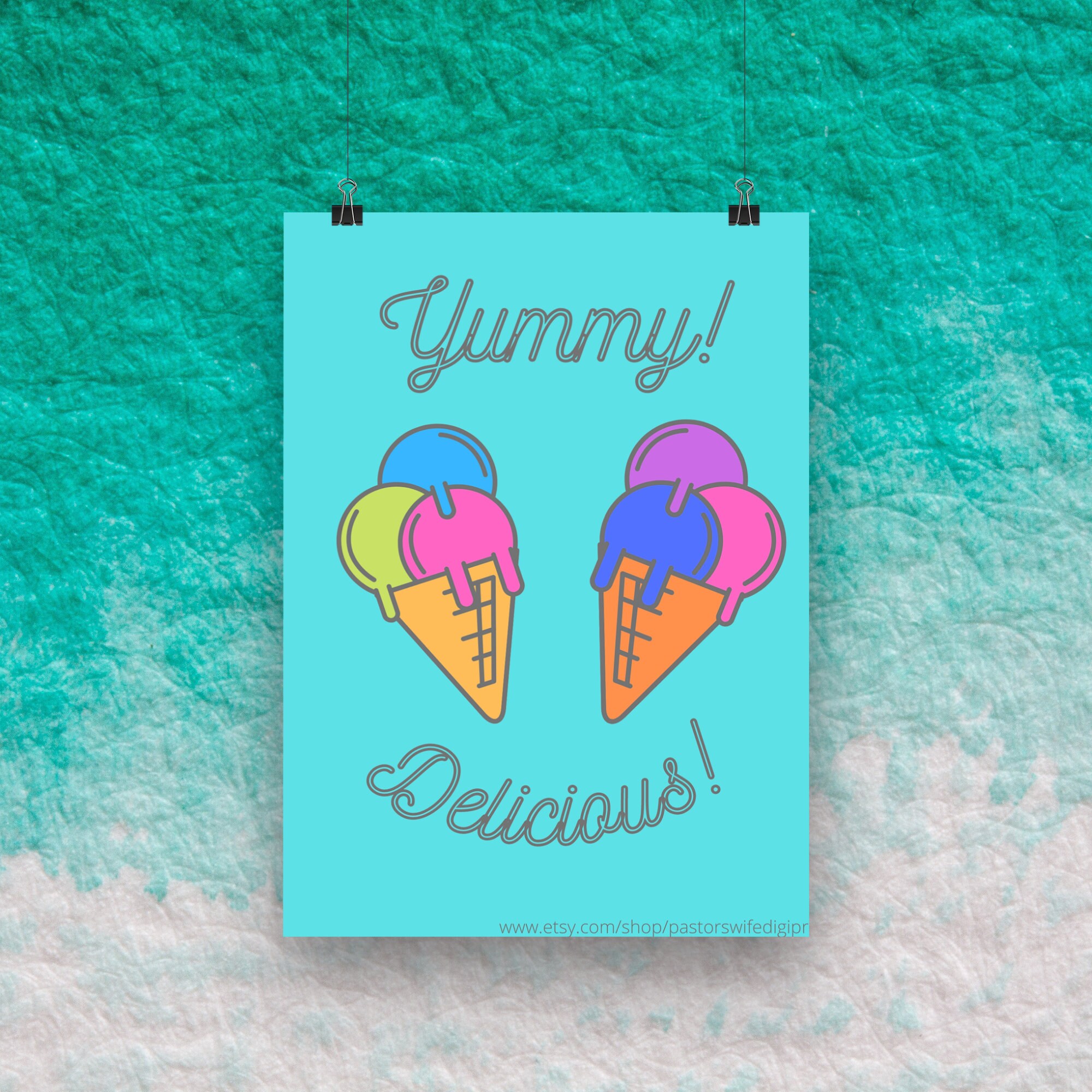 Ice Cream Coloring Pages/Posters Digital Downloads | Etsy