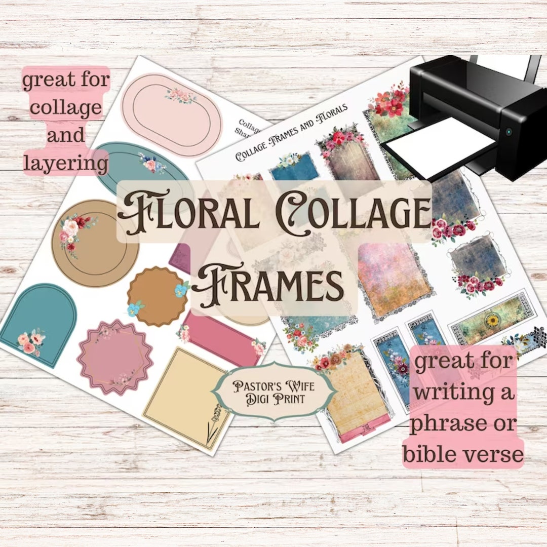 Collage Frames, Floral Collage Frames, Various Collage Frames, Collage ...