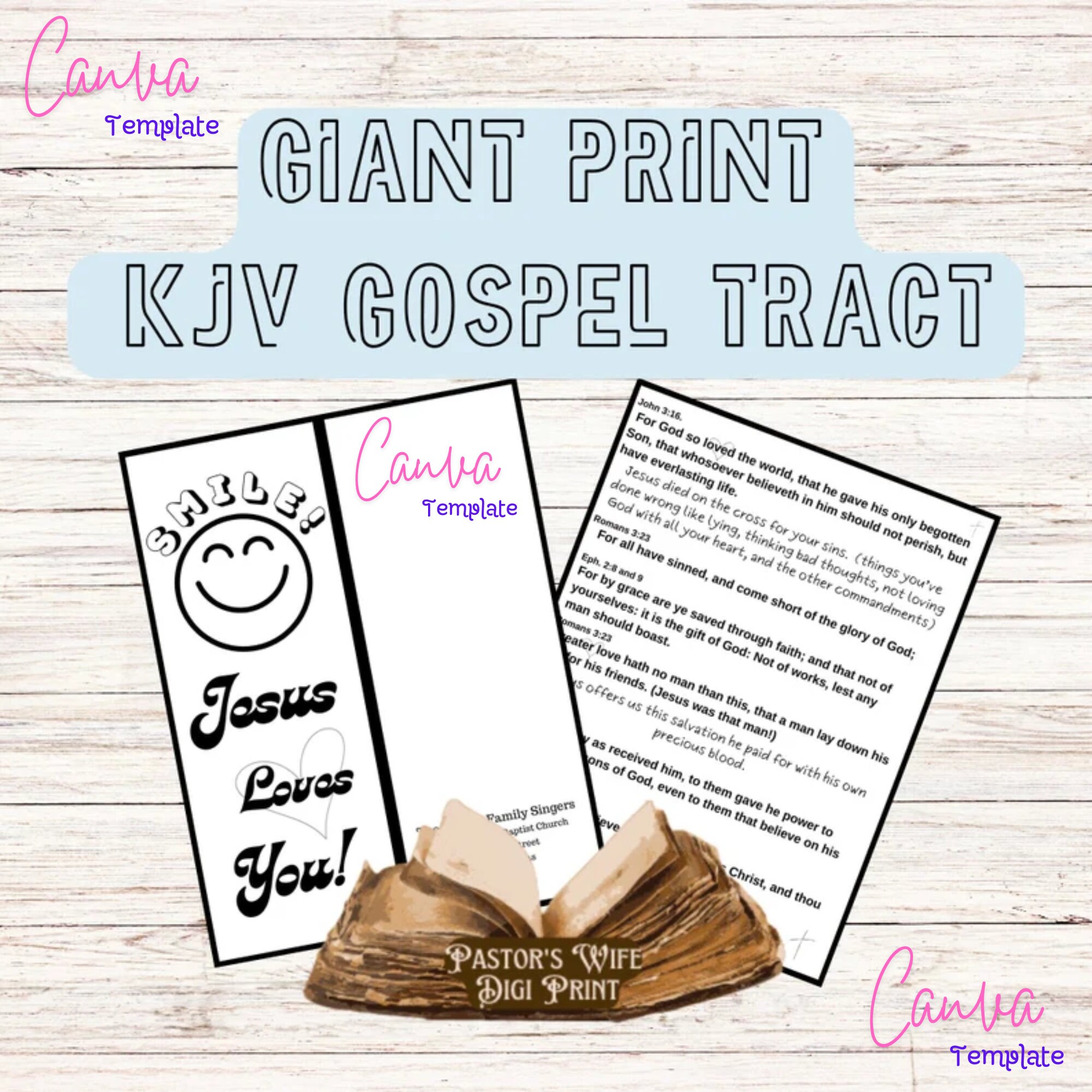 Giant Print Gospel Tracts, Canva Template Giant Gospel Tracts, Smile Gospel Tracts, Nursing Home Ministry, Canva Editable Template, - Etsy giant-print-gospel-tracts-canva-template-giant-gospel-tracts-smile-gospel-tracts-nursing-home-ministry-canva-editable-template-etsy