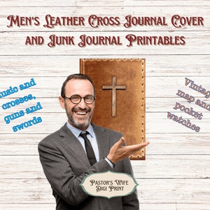 Men&#39;s Christian Leather Journal: Cross Theme (Digital Download)