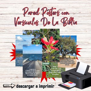Carteles Cristianos Digitales en Espanol, Versiculos De Reina-Valera 1960, Posteres Cristianos, 14 x 24 y 8.5 x 14