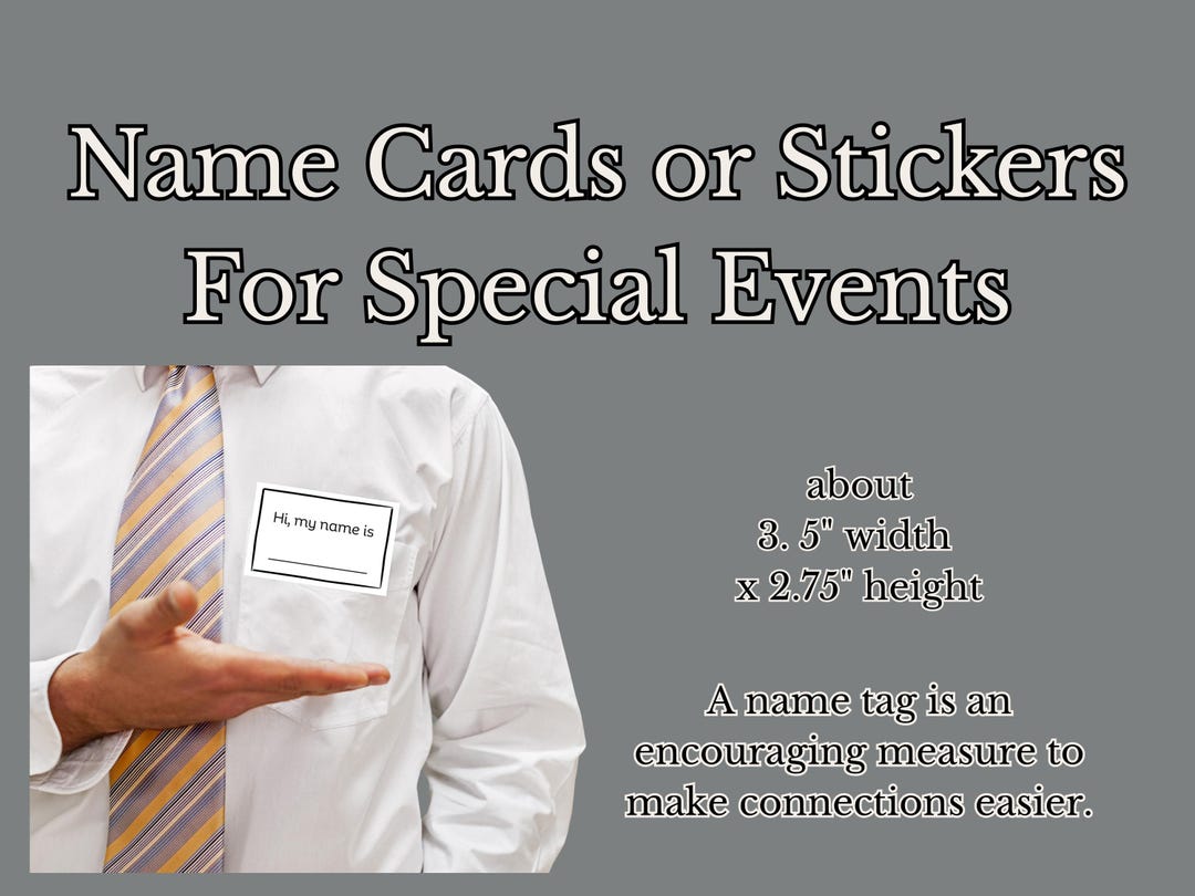 Special Event Name Tags Digital Download - Etsy