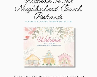 Plantilla de postal de bienvenida a la iglesia: Diseño editable en Canva (descarga digital)