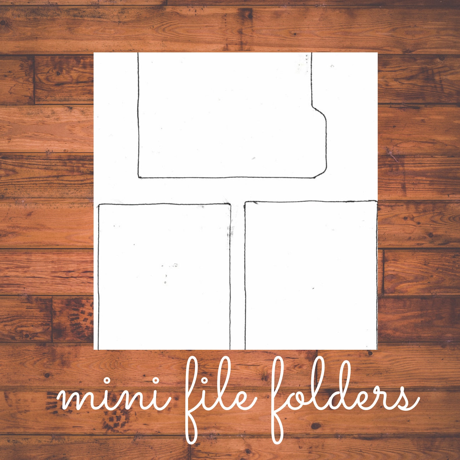 Digital Mini File Folder Template 3.75 Inches Etsy