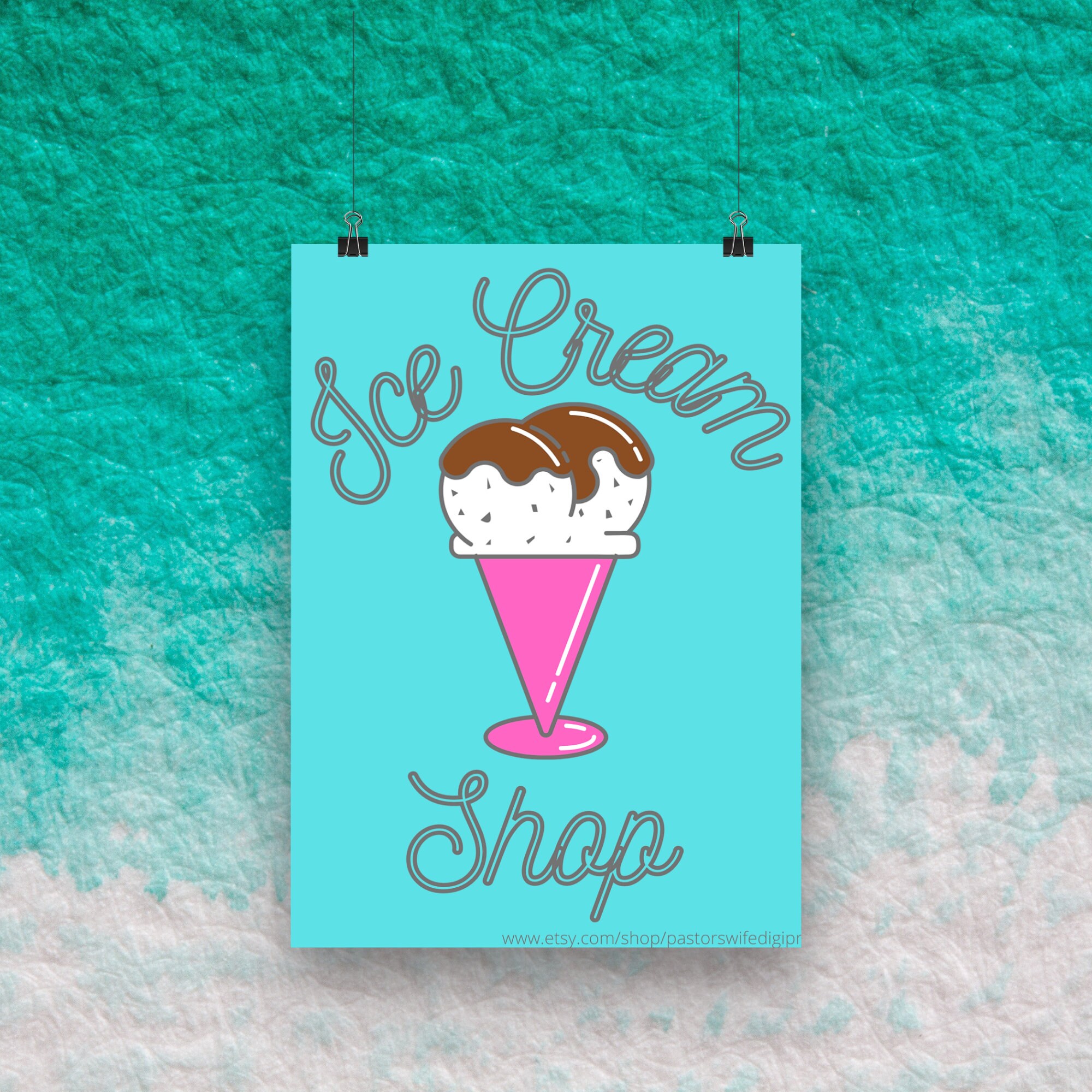 Ice Cream Coloring Pages/Posters Digital Downloads | Etsy