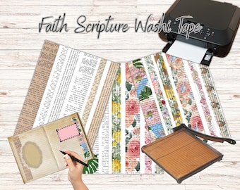 Faith Scripture Washi Tape: KJV Bible Verses (Digital Download)