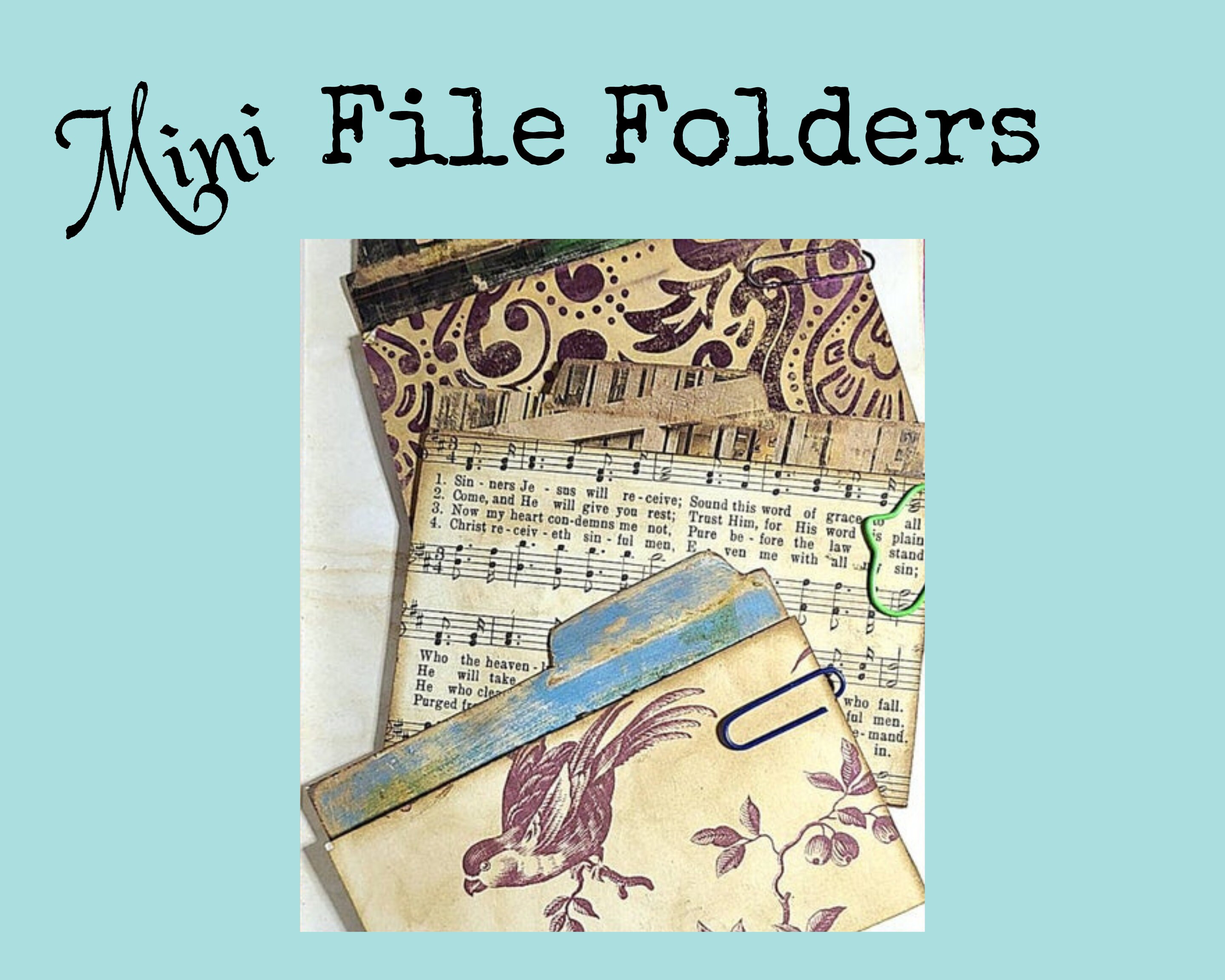 Digital Mini File Folder Template 3.75 Inches Etsy