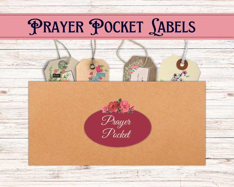 Prayer Pocket Labels Digital Printable Instant Download Etsy