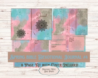 Bible Devotional Journal #4 Spring , Bible Journal, Digital Bible Journal, Sermon Notes, Digital Sermon Notes, Printable Devotionals,