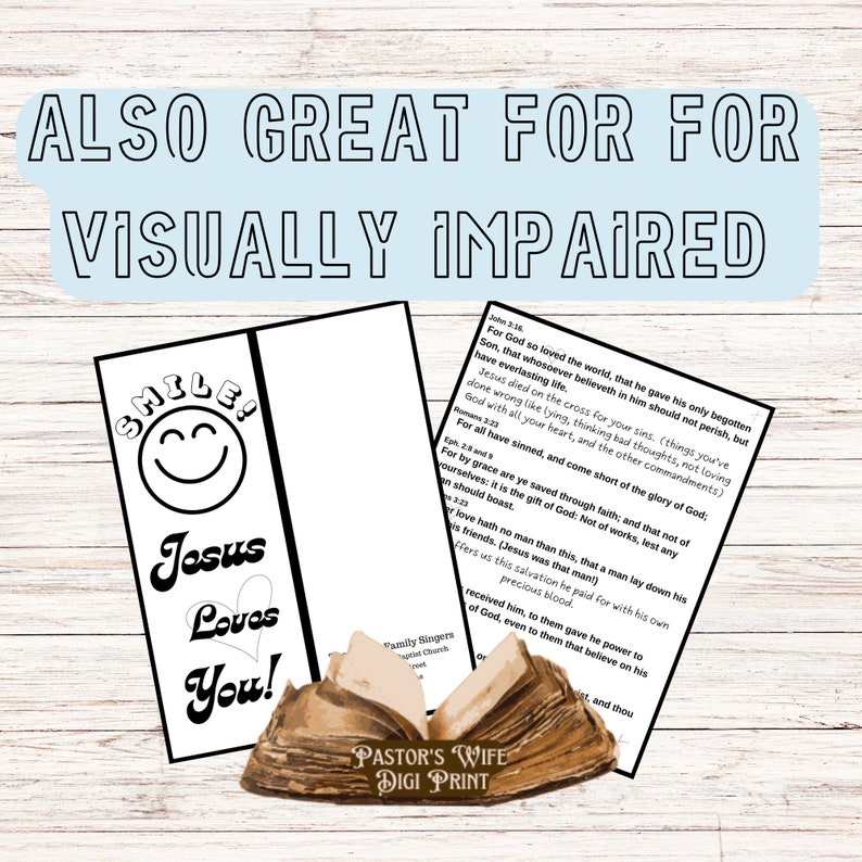 Giant Print Gospel Tracts, Canva Template Giant Gospel Tracts, Smile Gospel Tracts, Nursing Home ...