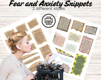 Fear & Anxiety KJV Verse Ephemera: Prayer Journal Printable (Digital Download)