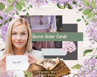 Secret Sister Cards: Printable Encouragement Notes (Digital Download)