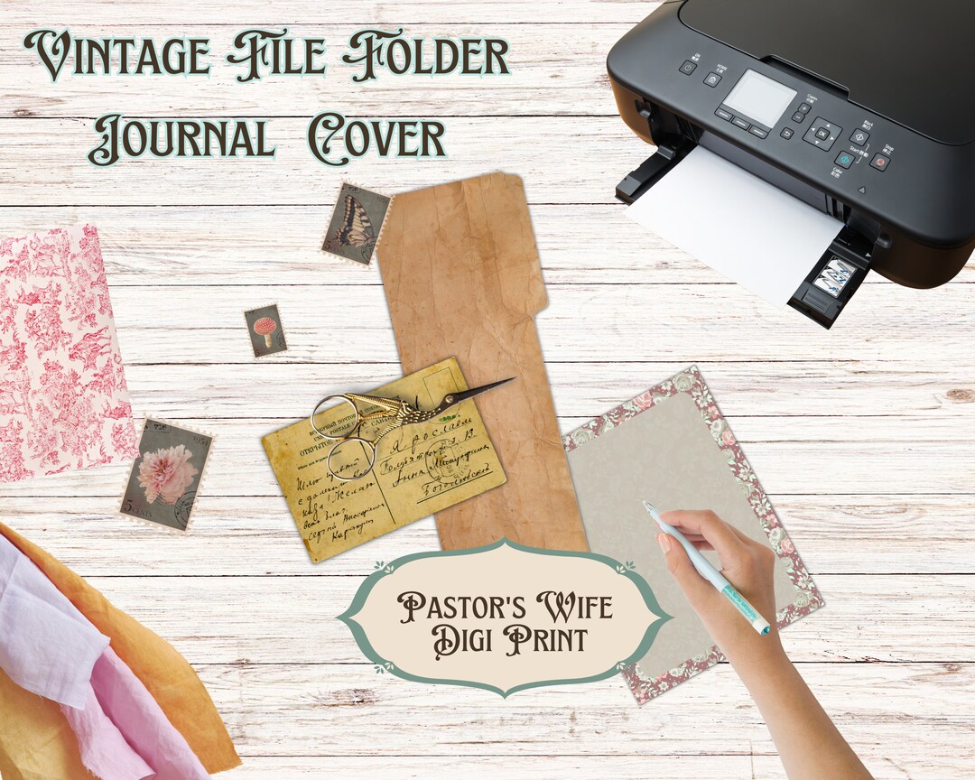 Antique File Folder Journal Cover File Folder Cover Journal Etsy