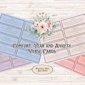 Vers Journaling Karten, Bibel Journal, Gebet Journal, Trost Vers, Angst und Angst, Junk Journal, Instant Download