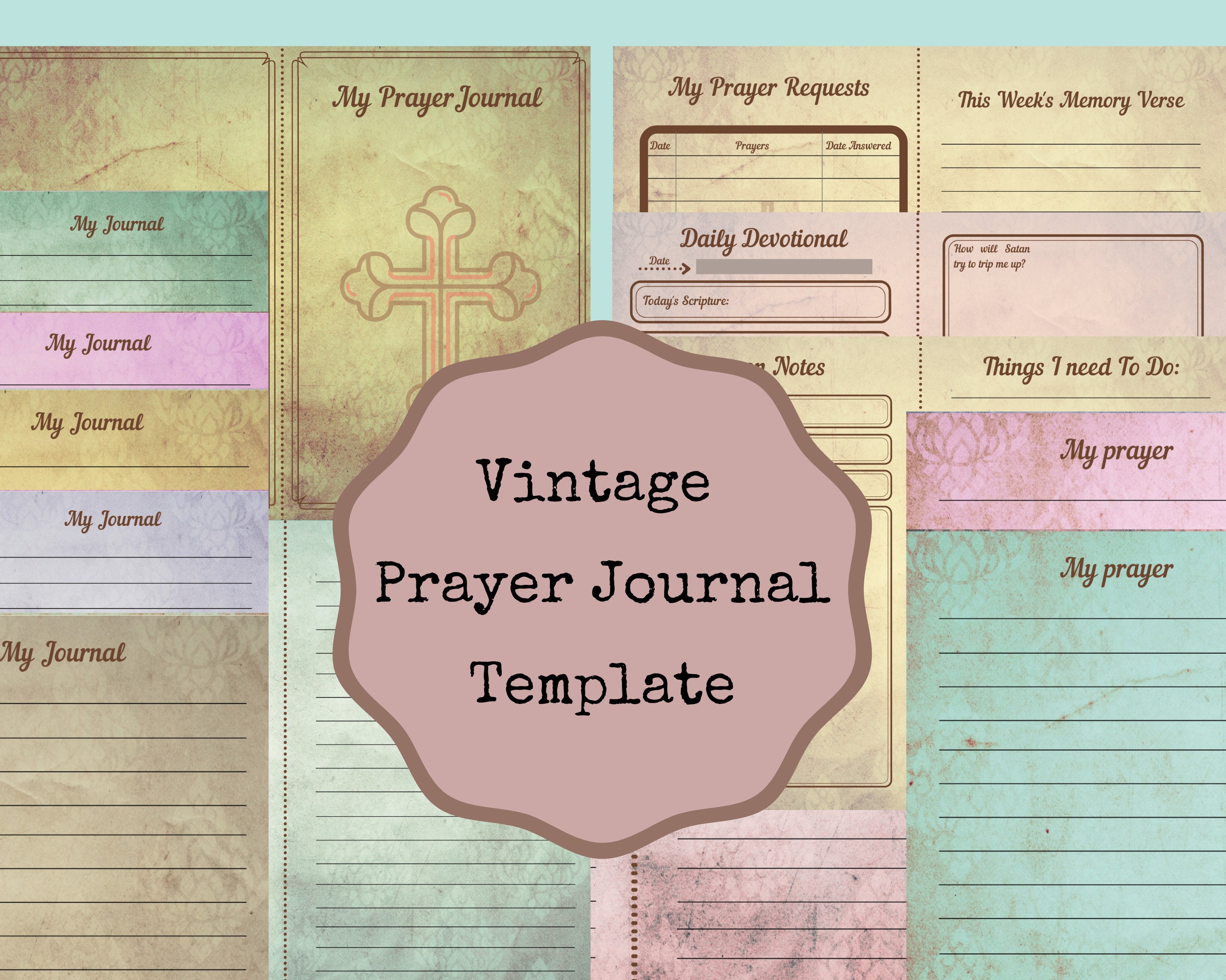 Vintage Style Prayer Journal: KJV Bible (instant Download) - Etsy