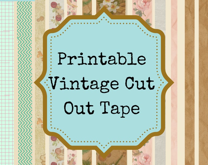 Printable Vintage Tape and Washi Digital Instant Download - Etsy