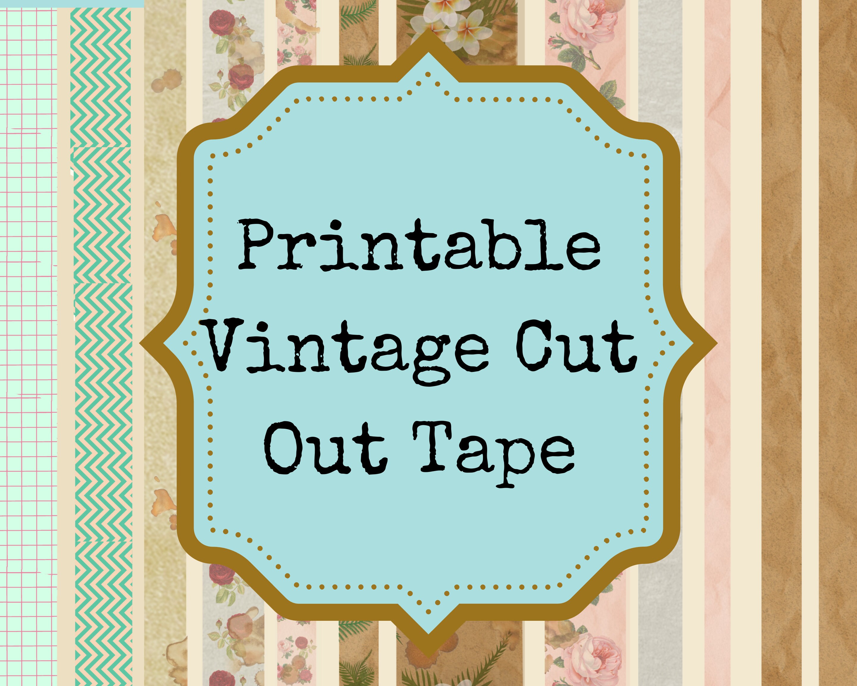 Printable Vintage Tape and Washi, Digital Instant Download, Vintage ...