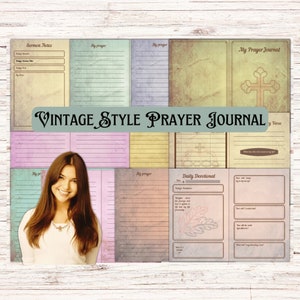 Vintage Style Prayer Journal: KJV Bible (Instant Download)