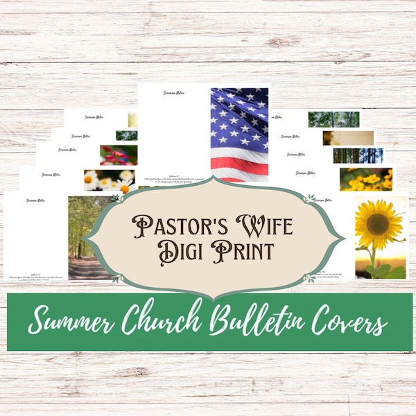 Digital Summer Church Bulletin Covers Bulletins