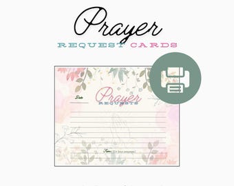Tarjetas de oración con motivos florales: papelería minimalista para iglesia (descarga digital)