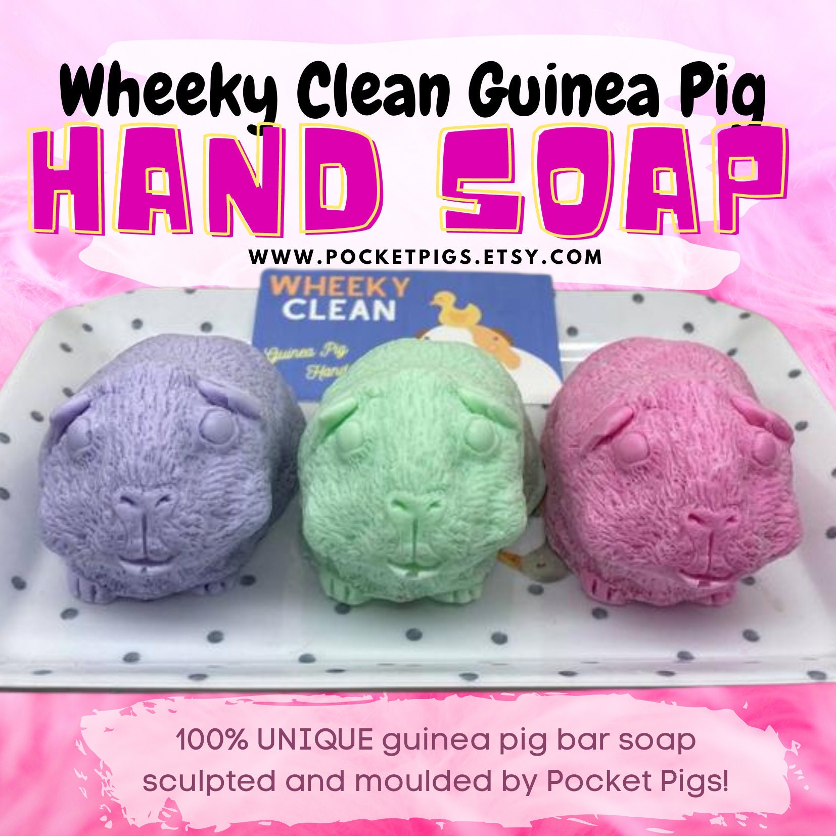 Guinea Pig SOAP Pastel goth guinea pig gift handmade Etsy