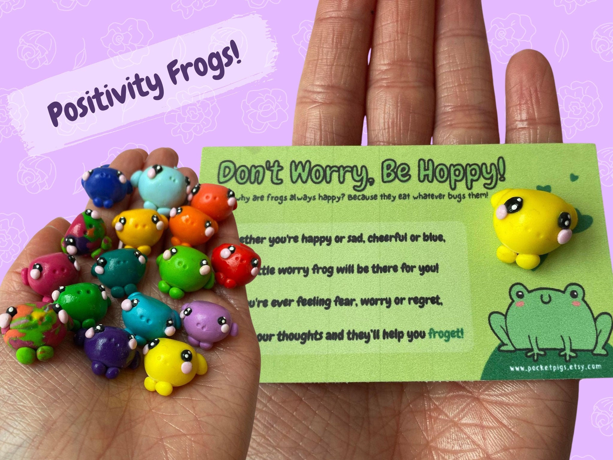 POSITIVE FROGS frog worry pet positivity gift send a hug Etsy POSITIVE FROGS frog worry pet positivity gift send a hug Etsy