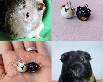gerbil cute detailed charms earrings Guinea pig hamster 