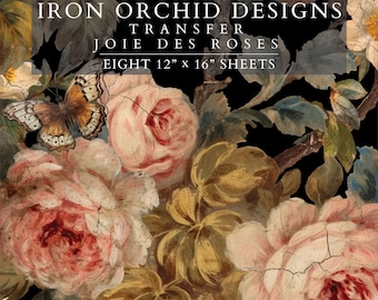 Joie Des Roses Transfer by IOD - Iron Orchid Designs