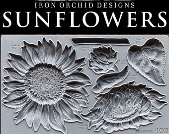 IOD Decor Mould Sunflowers by Iron Orchid Designs