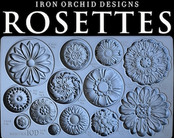 Rosettes Decor Mould by IOD - Iron Orchid Designs