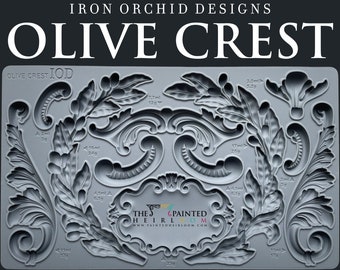 Olive Crest Decor Mould by IOD - Iron Orchid Designs