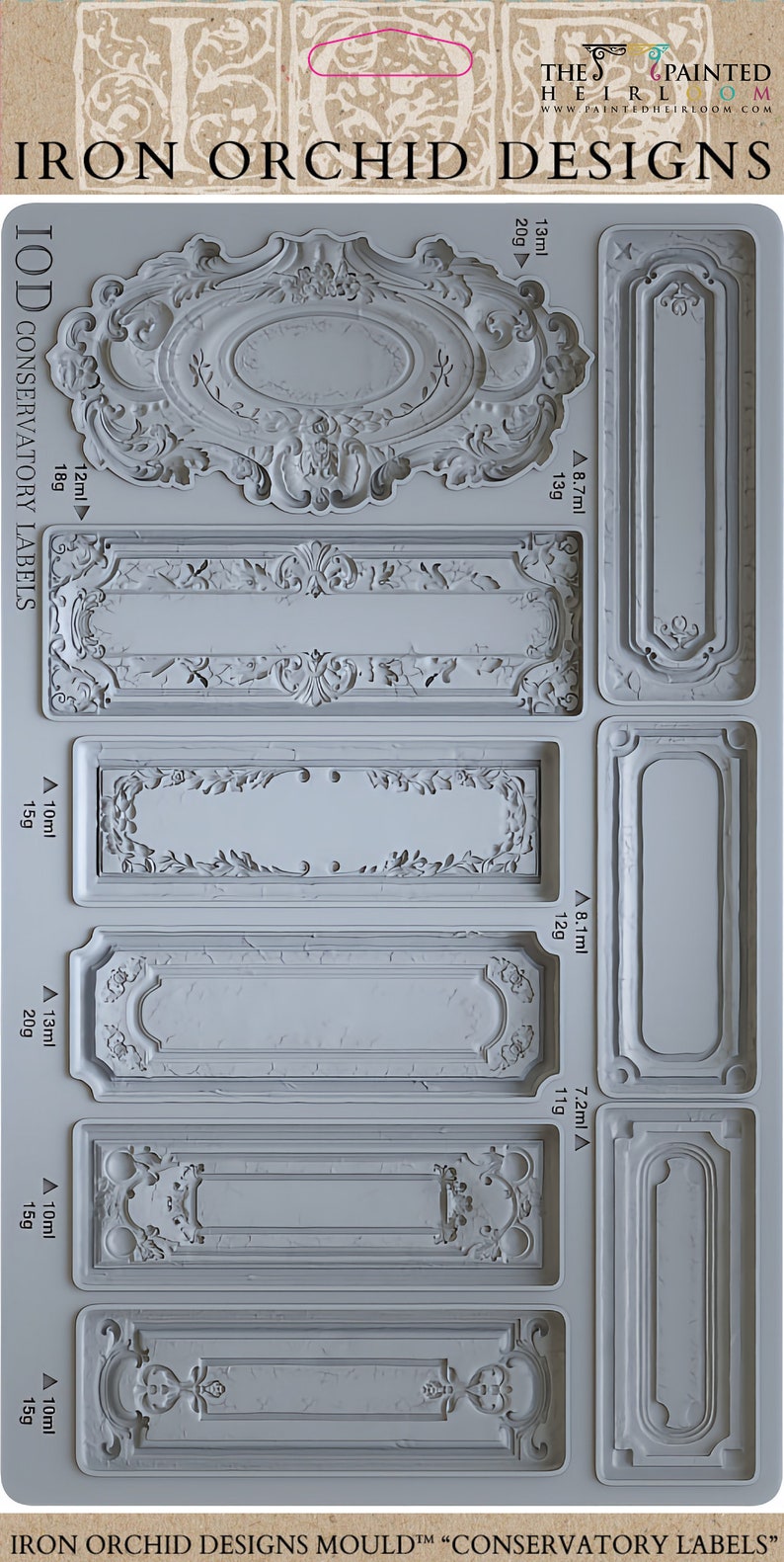 Conservatory Labels Mould by IOD Iron Orchid Designs image 8