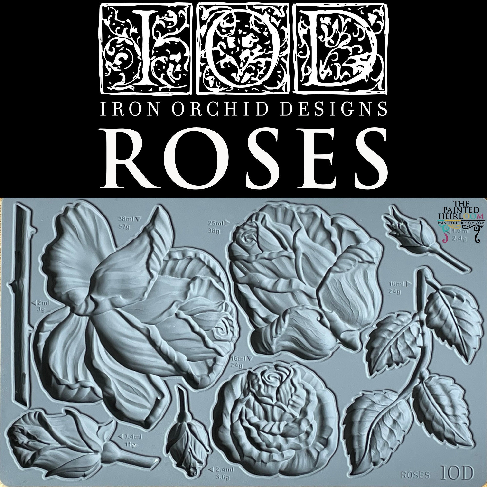 Roses Decor Mould by IOD Iron Orchid Designs - Etsy