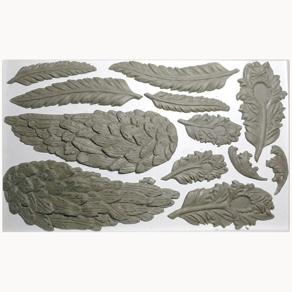 Wings and Feathers Decor Mould by IOD - Iron Orchid Designs