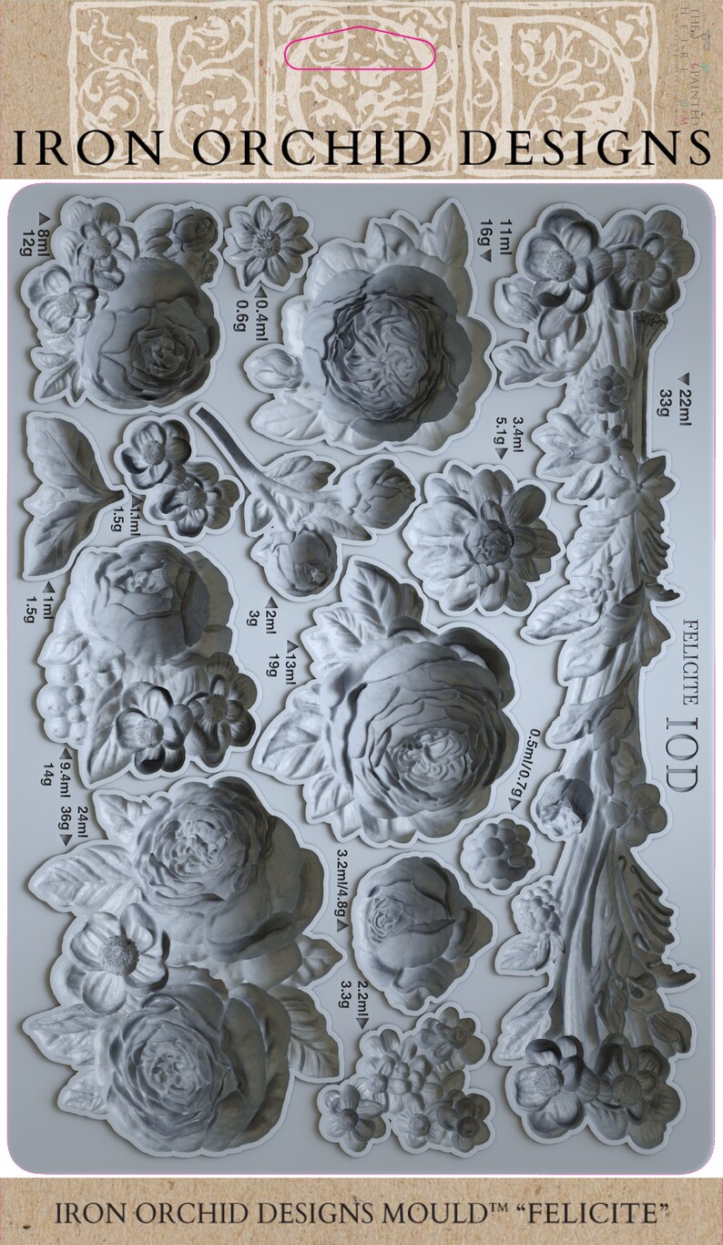 Felicite Mould by IOD - Iron Orchid Designs immagine 7
